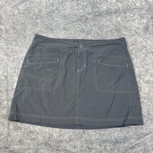 Prana Skort Womens Size 6 Gray Mini Stretch Outdoor Golf Pockets Built in Shorts
